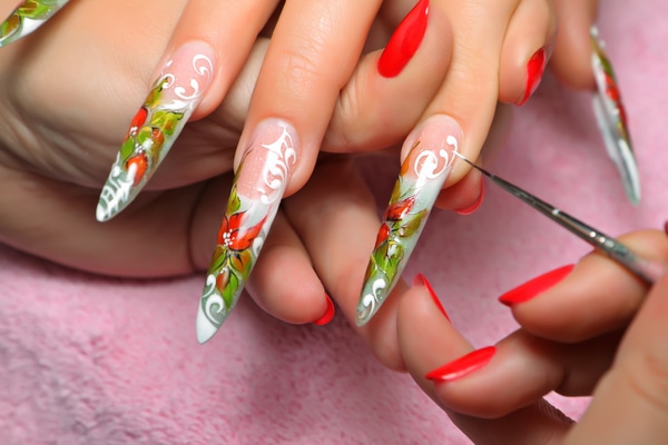 nail art desenhos a pincel